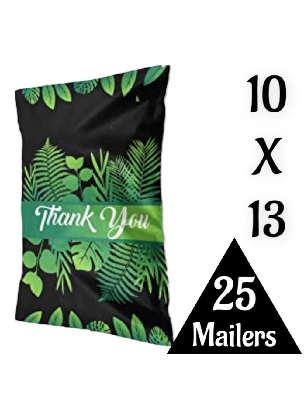 25 10X13 Poly Mailers Tropical Leaf Thank You, Shipping Envelopes PRICE IS FIRM - Picture 7 of 7